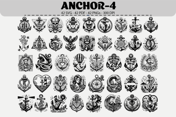 Anchor Vector Clipart – 42 Designs