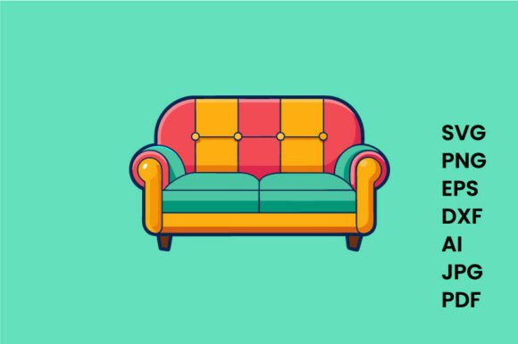 Cozy Family Couch Colorful Illustration Embroidery Review