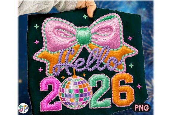 Faux Yarn Hello 2026 Png, Happy New Year