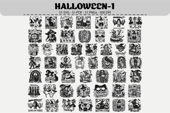 Halloween Vector Clipart – 51 Designs