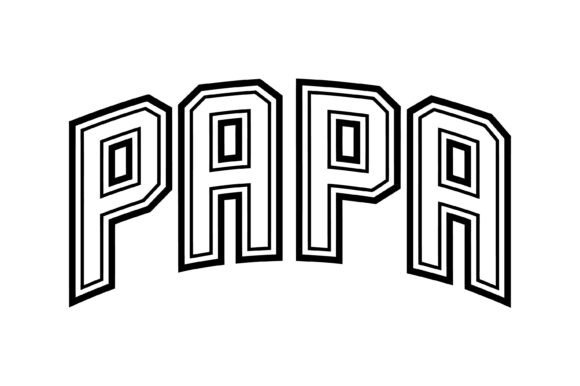 Papa Varsity Outline Typography Review