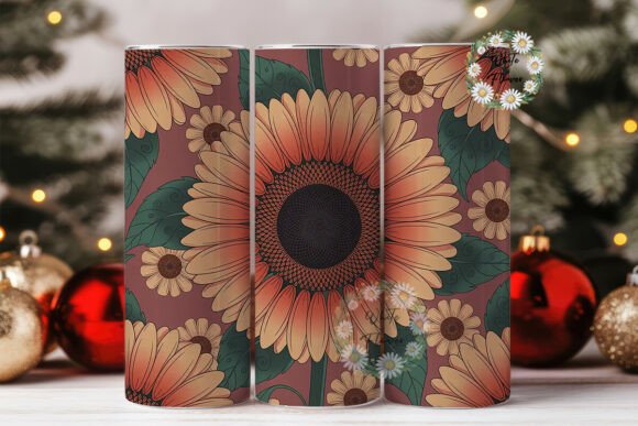 Retro 70s Groovy Floral Tumbler