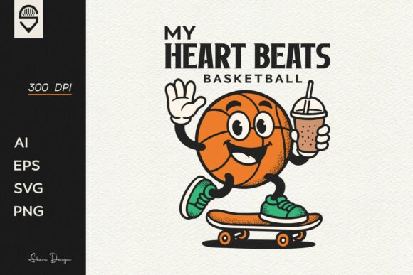 Retro Basketball Character on Skateboard Review