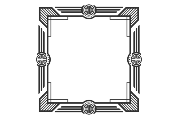 Retro Frame: Vintage Geometric Elegant O