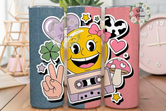 Retro Groovy Sticker 20oz Tumbler Wrap Review