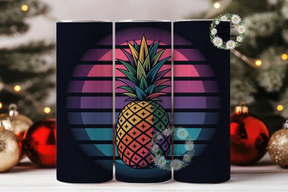 Retro Neon Pineapple 20oz Tumbler Wrap Review
