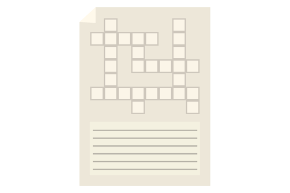 Review: Crossword on Paper Page Retro Blank Puzzle