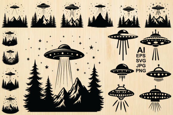 Silhouette Alien Spaceship Vector Bundle Review