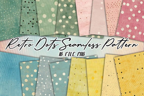 Vintage Dots Seamless Pattern Background