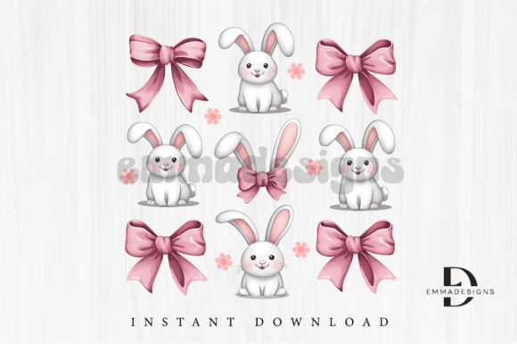 Vintage Easter Rabbit Bunny Coquette Bow